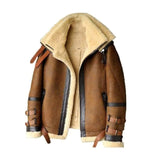 leather jacket with fur collar