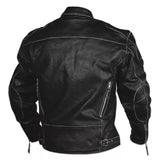 New Café Racer Distressed Streetwear Biker Mens Leather Jacket