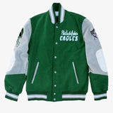 Princess Style Eagle Green Letterman Varsity Bomber Jacket Women Wool Coat