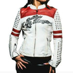 Monster Quinn Halloween Style White Faux Leather Womens Costume Jacket