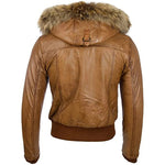 Bomber Jacket Real Leather Streetwear Coat Mens