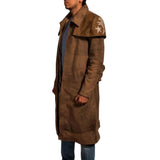 Supernatural Overcoat Printed Streetwear Vintage Style Long Winter Real Leather Jacket