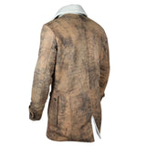 Bane Style Distressed Brown Movie Trench Leather Long Coat