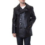Double Breasted Black Long Coat Mens Overcoat Winter Jacket