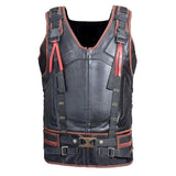 Black Knight Style Military Tactical Halloween Cosplay Costume Mens Leather Vest