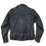 1980s Vintage Style Black Biker Leather Jacket Mens Rider Coat