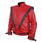 Michael Jackson Halloween Red Leather Jacket For Mens