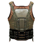 Black Knight Style Military Tactical Halloween Cosplay Costume Mens Leather Vest