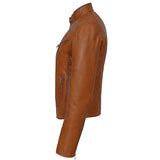 Cafe Racer Biker Jacket For Women's Leather Streetwear Coat